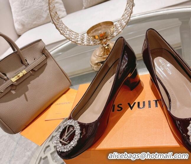 Pretty Style Louis Vuitton Madeleine Flat Ballerinas/Pumps in Patent Leather with Crystal 2122739