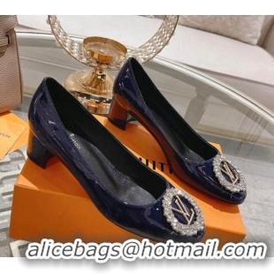 Good Looking Louis Vuitton Madeleine Pumps 4.5cm in Patent Leather with Crystal Blue 122740