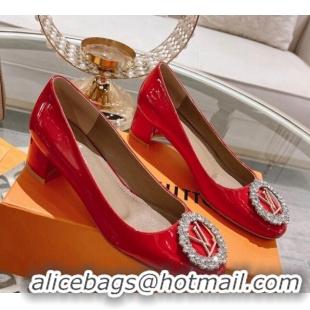 Top Design Louis Vuitton Madeleine Pumps 4.5cm in Patent Leather with Crystal Red 122743