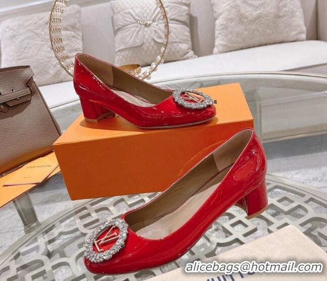 Top Design Louis Vuitton Madeleine Pumps 4.5cm in Patent Leather with Crystal Red 122743