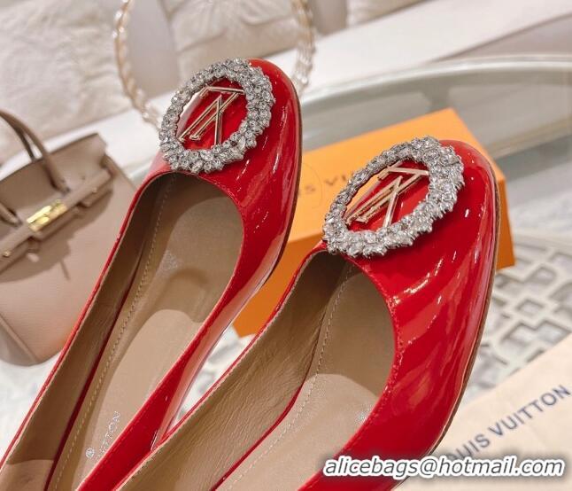 Top Design Louis Vuitton Madeleine Pumps 4.5cm in Patent Leather with Crystal Red 122743