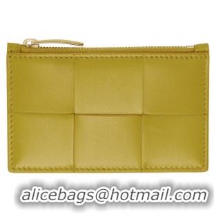 Famous Brand Bottega Veneta Intreccio Card Case 37035 Yellow