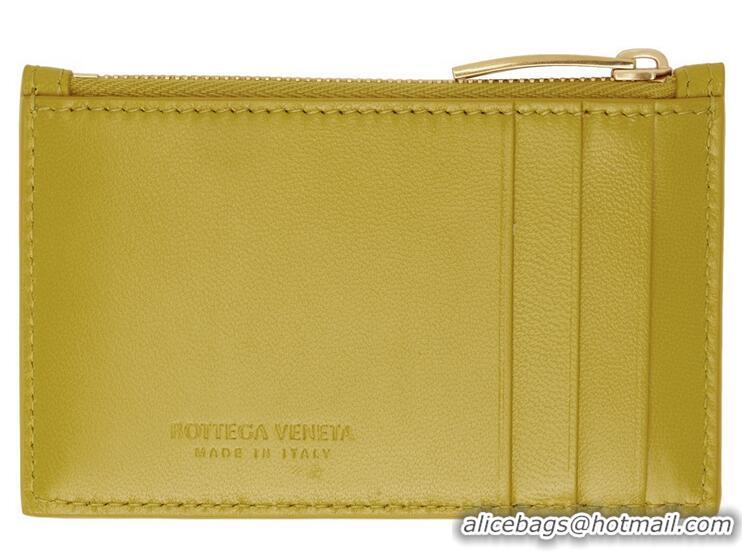 Famous Brand Bottega Veneta Intreccio Card Case 37035 Yellow