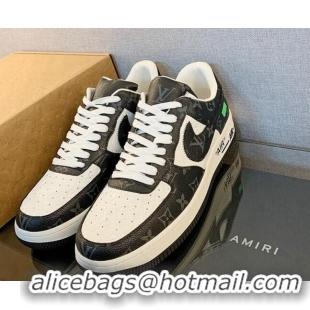 Top Grade Louis Vuitton x Nike "Air Force 1" Low Sneakers in Monogram Canvas and Leather White/Black 1229106