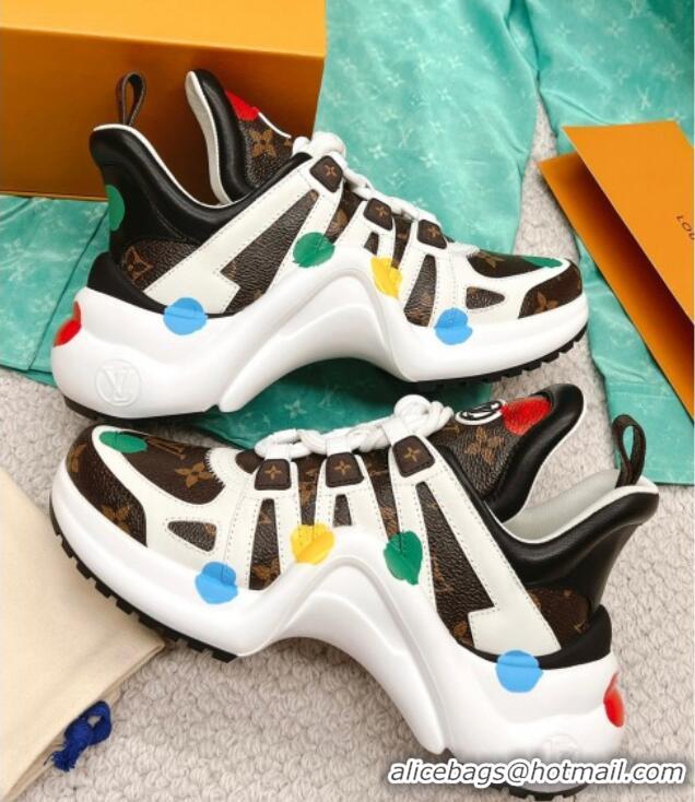 Top Design Louis Vuitton LV X YK LV Archlight Sneakers with Painted Dots White/Monogram Canvas 013022