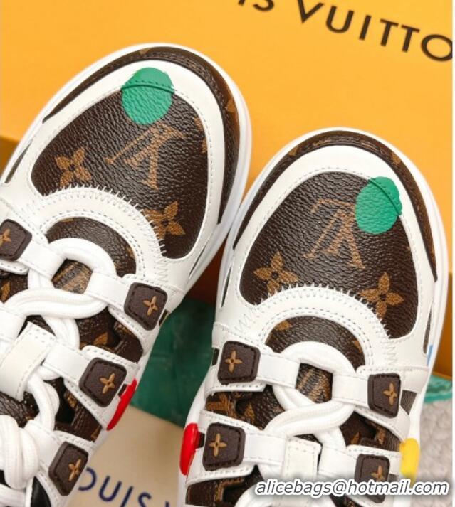 Top Design Louis Vuitton LV X YK LV Archlight Sneakers with Painted Dots White/Monogram Canvas 013022