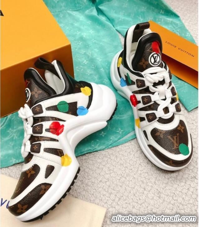 Top Design Louis Vuitton LV X YK LV Archlight Sneakers with Painted Dots White/Monogram Canvas 013022