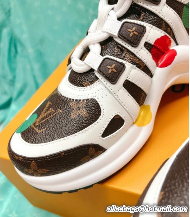 Top Design Louis Vuitton LV X YK LV Archlight Sneakers with Painted Dots White/Monogram Canvas 013022