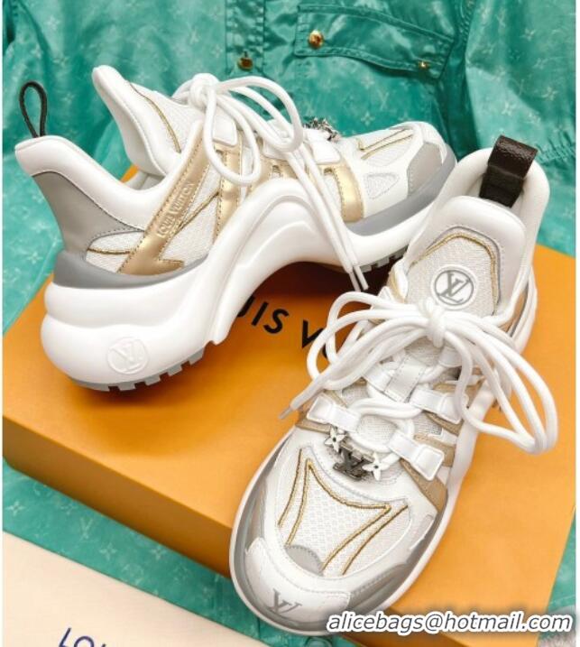 Best Price Louis Vuitton LV Archlight Sneakers White/Gold/Grey 1AAVXW 3013026