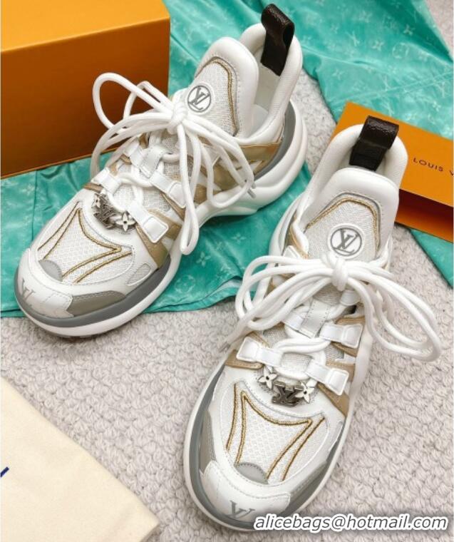 Best Price Louis Vuitton LV Archlight Sneakers White/Gold/Grey 1AAVXW 3013026