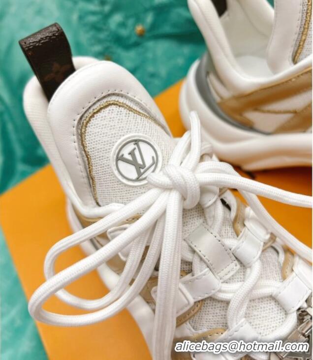 Best Price Louis Vuitton LV Archlight Sneakers White/Gold/Grey 1AAVXW 3013026