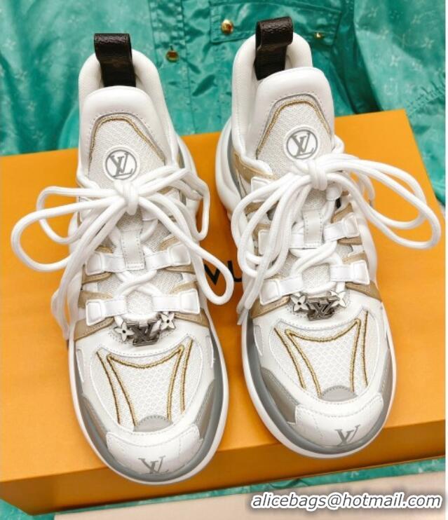 Best Price Louis Vuitton LV Archlight Sneakers White/Gold/Grey 1AAVXW 3013026