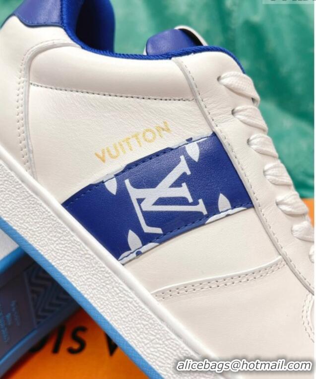 Hot Style Louis Vuitton Men's Rivoli Sneakers White/Blue 013031