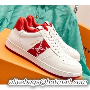 Discount Louis Vuitton Men's Rivoli Sneakers White/Red 013032