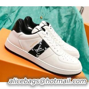 Stylish Louis Vuitton Men's Rivoli Sneakers White/Black 013033