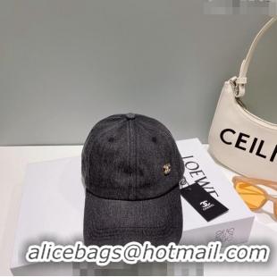 Well Crafted Chanel Denim Baseball Hat 0414 Black 2023