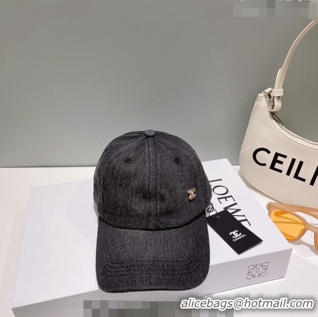 Well Crafted Chanel Denim Baseball Hat 0414 Black 2023