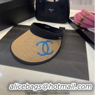 Popular Style Chanel Visor Hat with Paiting CC 0407 Khaki 2023