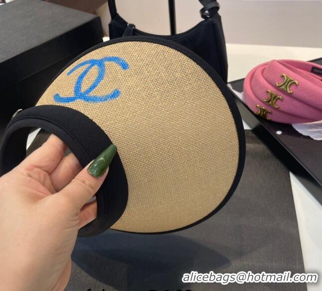 Popular Style Chanel Visor Hat with Paiting CC 0407 Khaki 2023