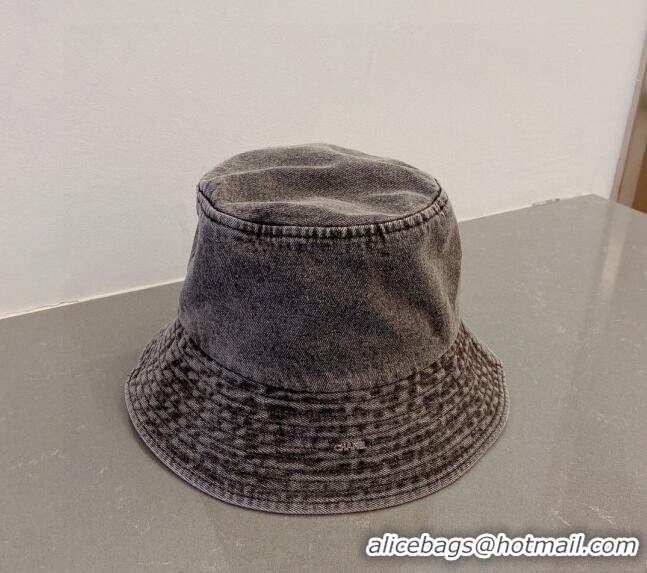 Most Popular Chanel Denim Bucket Hat 040702 Grey 2023