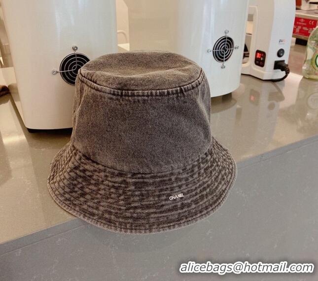 Most Popular Chanel Denim Bucket Hat 040702 Grey 2023