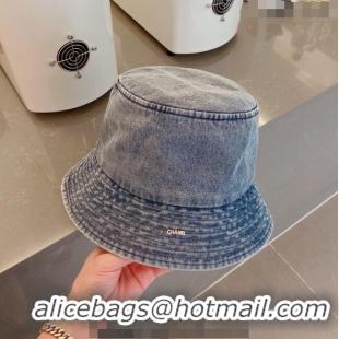 Good Quality Chanel Denim Bucket Hat 040702 Blue 2023