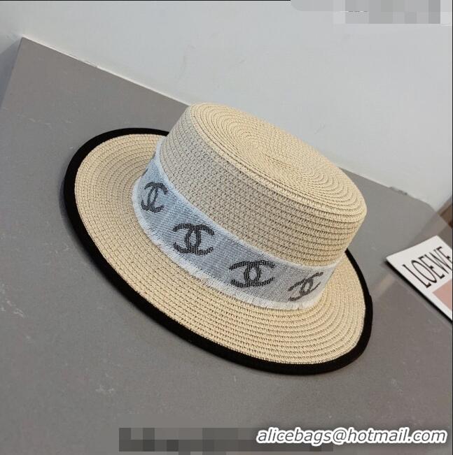 Cheapest Chanel Straw Hat with CC Band 0407 Beige 2023