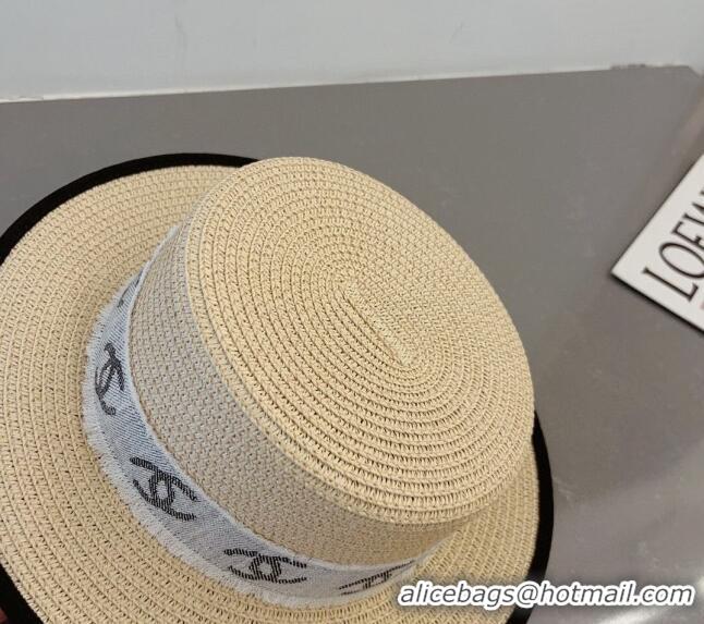 Cheapest Chanel Straw Hat with CC Band 0407 Beige 2023