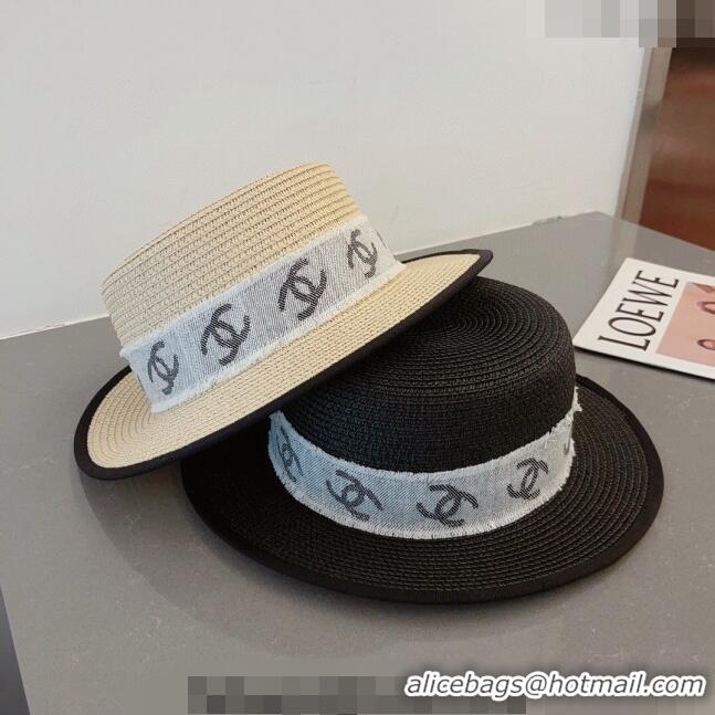 Cheapest Chanel Straw Hat with CC Band 0407 Beige 2023