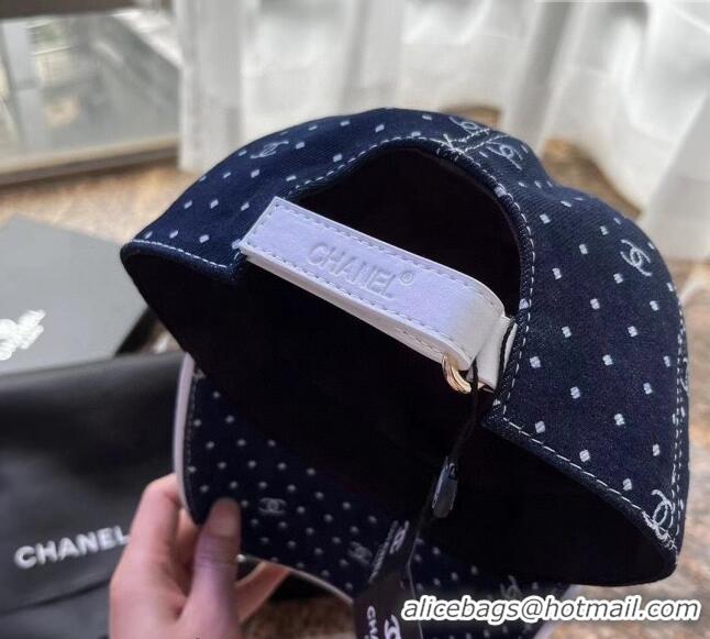 Promotional Chanel CC Denim Baseball Hat CH0407 Black 2023