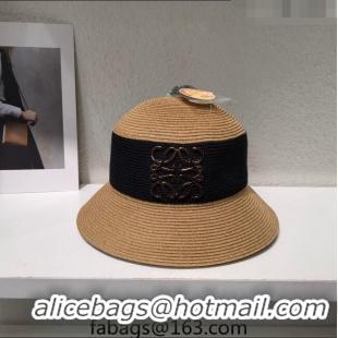 Top Design Loewe Bucket Straw Hat L021610 Black 2023