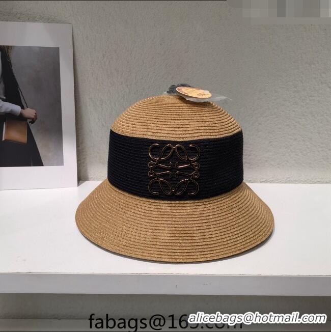 Top Design Loewe Bucket Straw Hat L021610 Black 2023