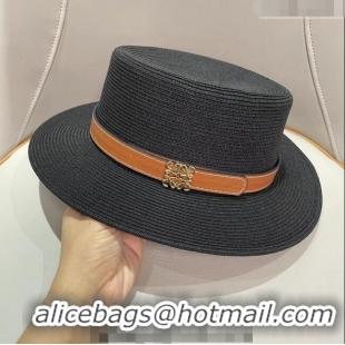 New Style Cheap Loewe Straw Hat 021622 Black 2023