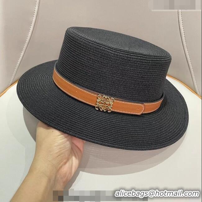 New Style Cheap Loewe Straw Hat 021622 Black 2023