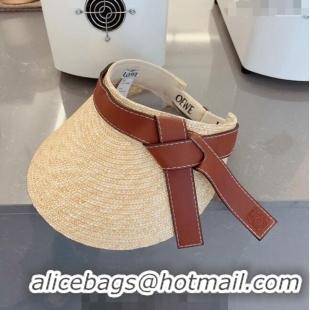 Super Quality Loewe Gate Visor Straw Hat 0311 Beige/Brown 2023