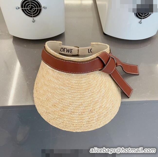 Super Quality Loewe Gate Visor Straw Hat 0311 Beige/Brown 2023