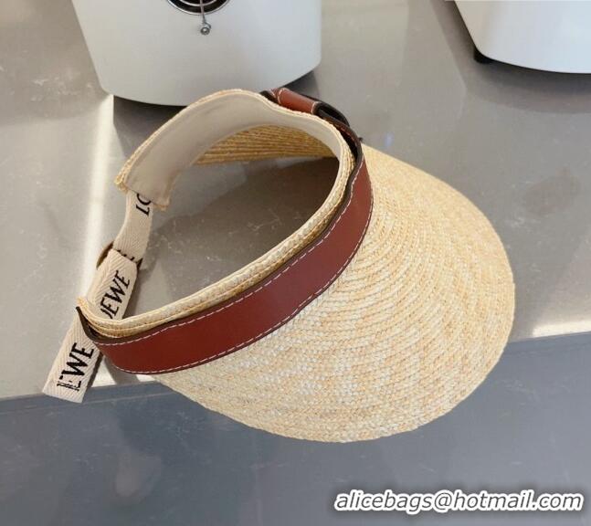 Super Quality Loewe Gate Visor Straw Hat 0311 Beige/Brown 2023