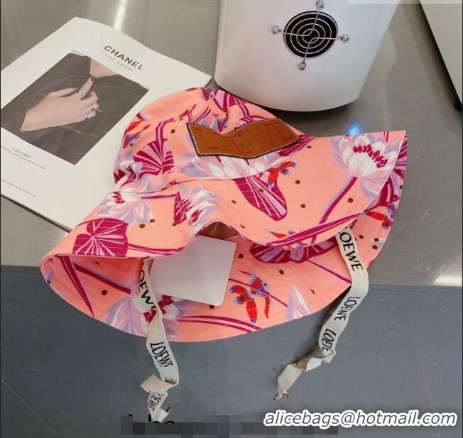 Buy Fashionable Loewe Print Bucket Hat 030808 Pink 2023