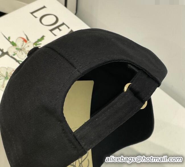 Most Popular Loewe Anagram Baseball Hat L0407 Black 2023