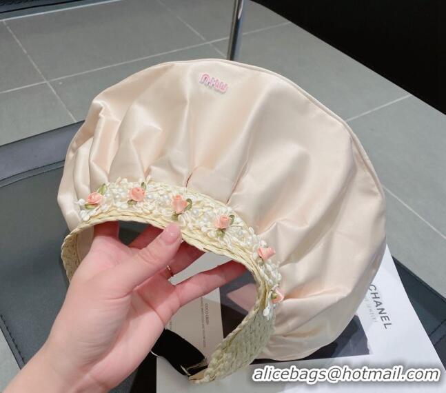 Shop Promotional Miu Miu Bloom Visor Hat MM3190 Light Pink 2023