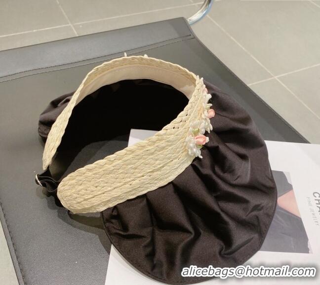 Super Quality Miu Miu Bloom Visor Hat MM3190 Black 2023