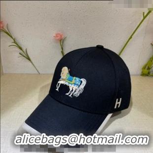 Good Product Hermes Horse Baseball Hat 021613 Navy Blue 2023