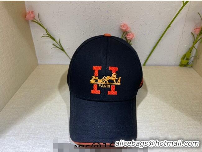 Luxury Cheap Hermes Horse Baseball Hat 021618 Black 2023