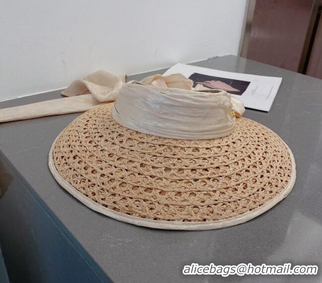 Reasonable Price Valentino VLogo Visor Straw Hat VA1650 Beige 2023