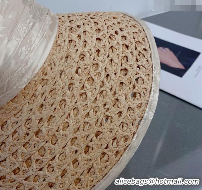 Reasonable Price Valentino VLogo Visor Straw Hat VA1650 Beige 2023