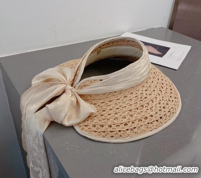 Reasonable Price Valentino VLogo Visor Straw Hat VA1650 Beige 2023