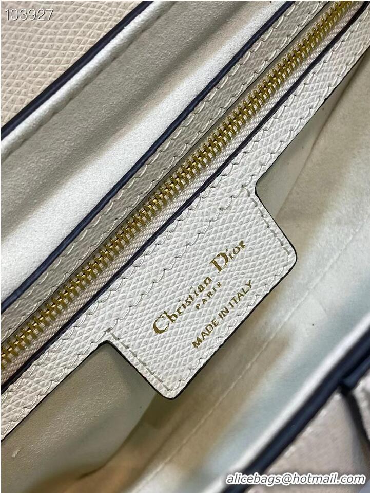 Top Quality Dior SADDLE BAG WITH STRAP Latte Grained Calfskin M0455CBA