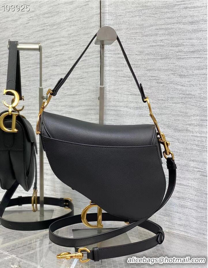 Promotional Dior SADDLE BAG WITH STRAP Grained Calfskin M0455CBA black