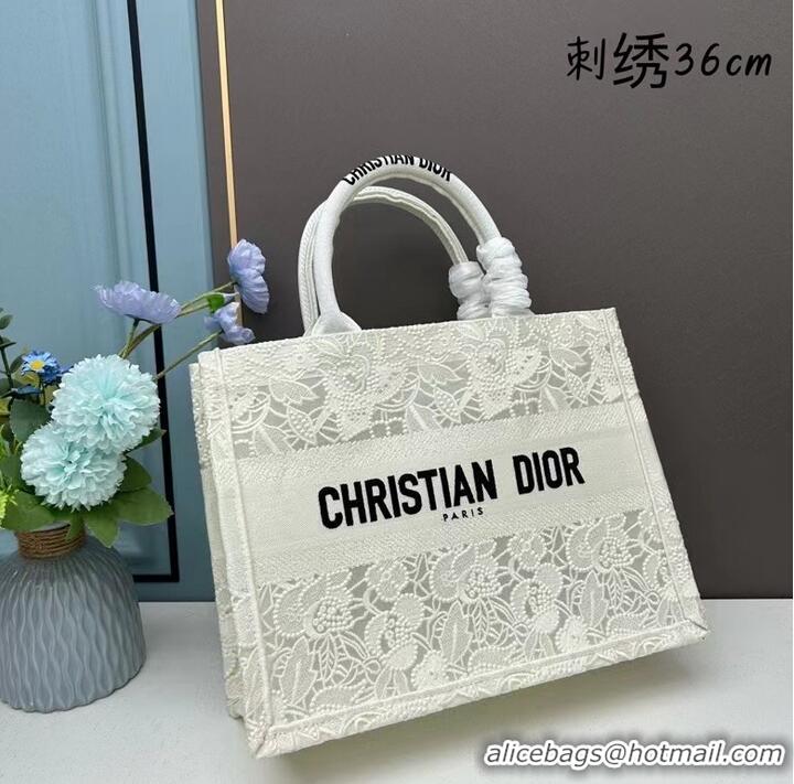 Super Quality MEDIUM DIOR BOOK TOTE Effect M1296ZSEL White