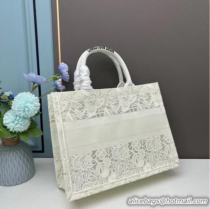 Super Quality MEDIUM DIOR BOOK TOTE Effect M1296ZSEL White